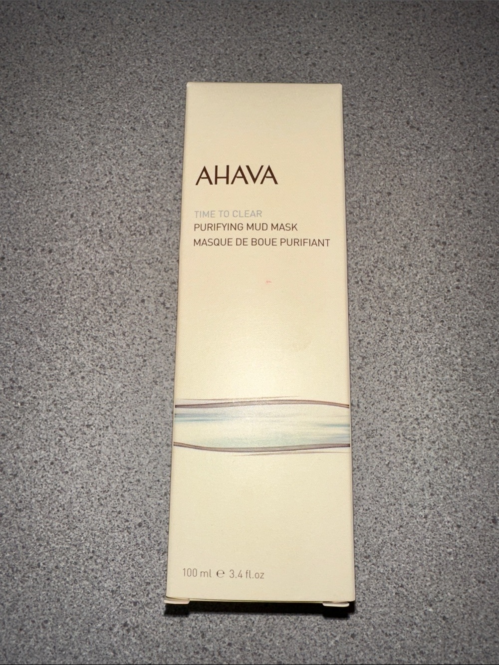 AHAVA Purifying Mud Mask in Cream Box with Blue-Green Accent